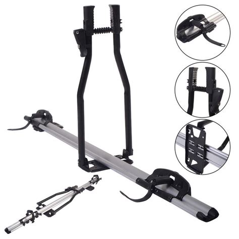 57" HD Aluminum Car Roof Top Rack Upright Mount Bike Bicycle Carrier ...