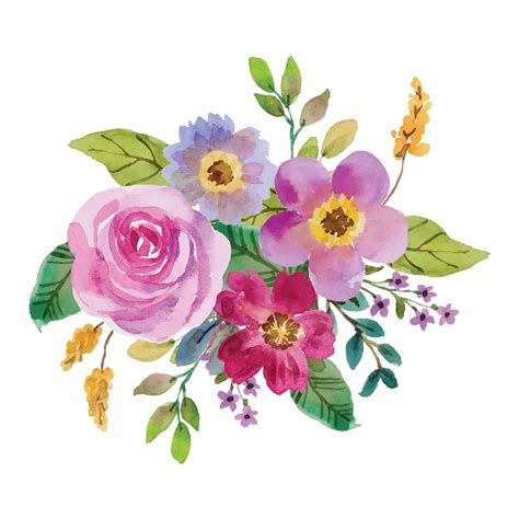 watercolor flower bouquet clipart 19608783 Vector Art at Vecteezy