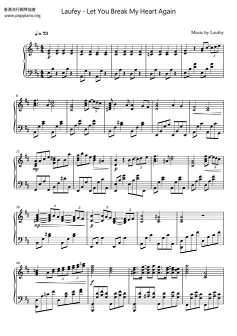 Laufey-Let You Break My Heart Again Sheet Music pdf, - Free Score Download ★