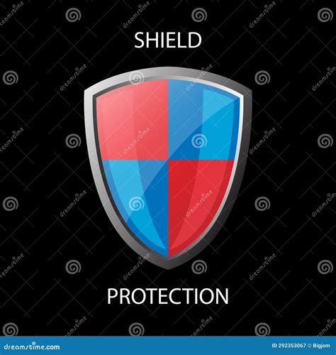 Shield Protection Icon. Shield Protection Logo Stock Illustration - Illustration of emblem ...