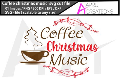 Coffee Christmas Music Graphic by aparnastjp · Creative Fabrica