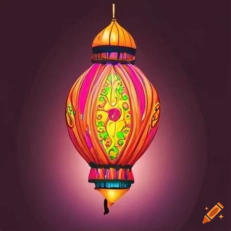 Colorful lantern for diwali festival on Craiyon