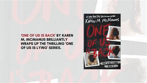 One of Us Is Back: by Karen M. McManus - GoBookMart