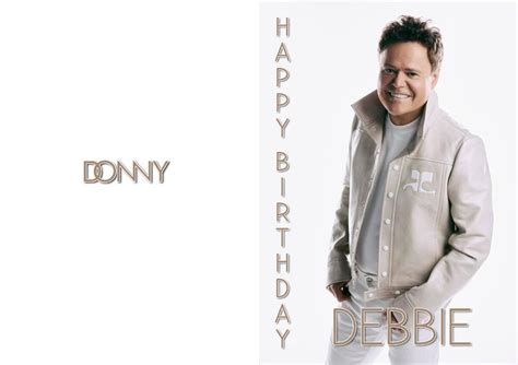 PERSONALISED DONNY OSMOND BIRTHDAY ANY OCCASION GREETING CARD | eBay