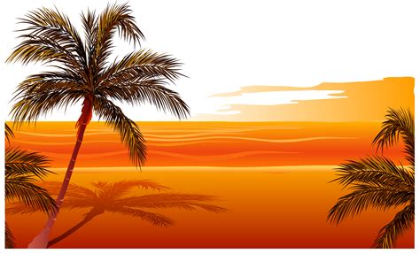 Beach Sunset Drawing Clip art - Vector sunset beach png download - 3871*2350 - Free Transparent ...