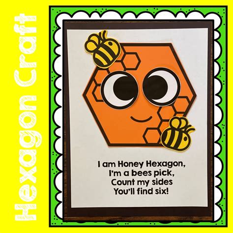 Hexagon Craft, Hexagon poem, Shape Craft | Made By Teachers