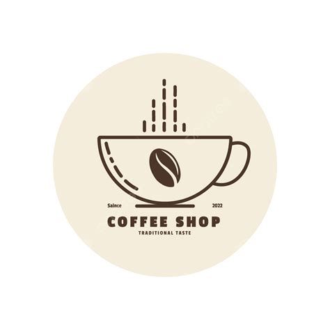 Gambar Desain Logo Merek Penjualan Kopi Dengan Konsep Vintage, Vektor ...