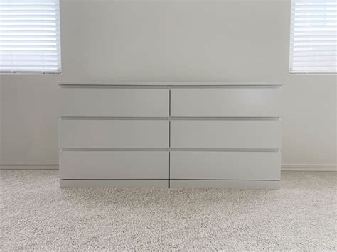 Ikea MALM 6 Drawer Dresser White • Delivery available for $30 for Sale ...