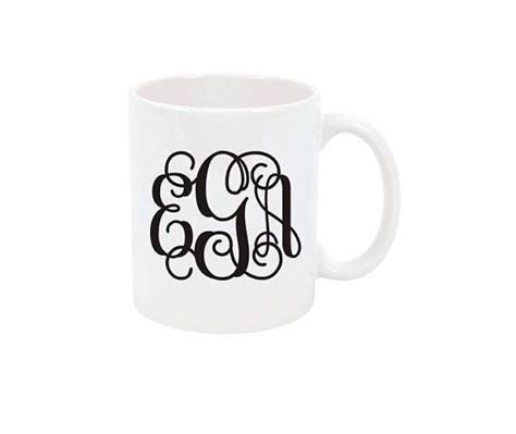 Monogram Coffee Mug Initial Coffee Mug Custom Coffee Mug Personalized ...