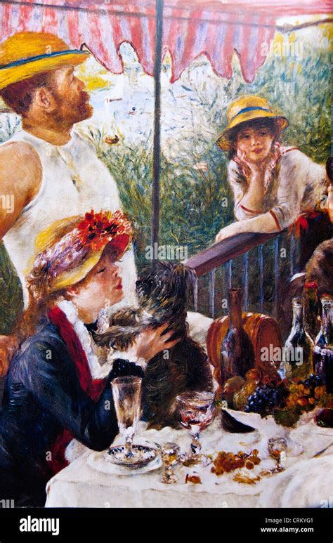 The Luncheon of the Boating Party (detail) - Renoir Stock Photo - Alamy