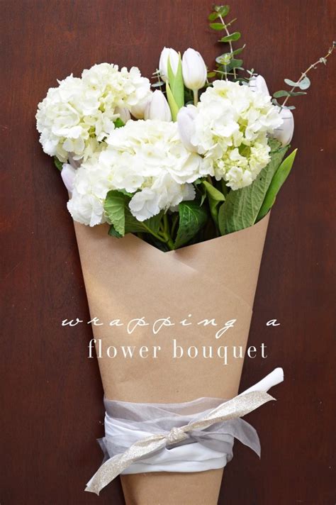 how to wrap a flower bouquet - One Brass Fox