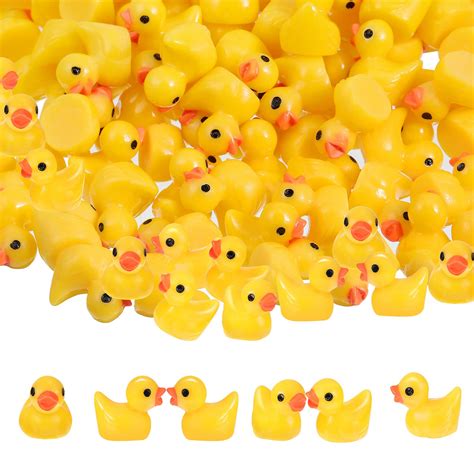 Buy 150 P Mini Resin Ducks Miniature Ducks Yellow Tiny Duckies Figures ...