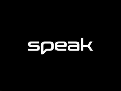 Speak | Wordmark logo design, Word mark logo, Logo design inspiration branding