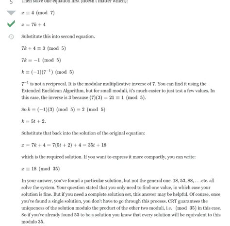 Solve the simultaneous congruence modulo equation