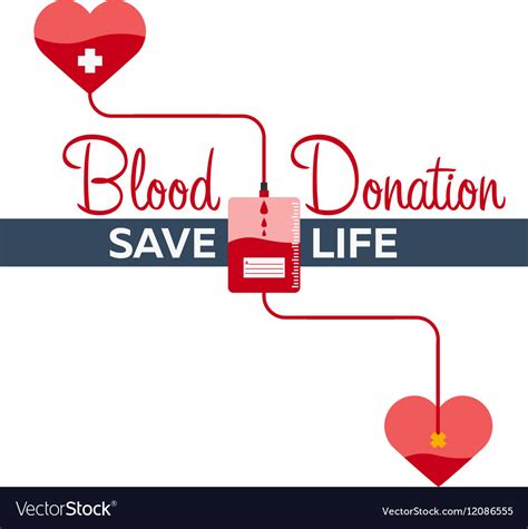 Blood donation banner medical Royalty Free Vector Image