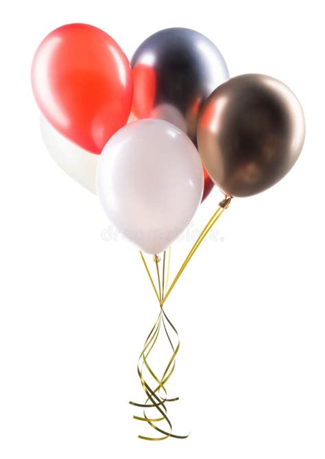 Set of Multicolored Helium Balloons. Element of Decorations for Party. Stock Image - Image of ...