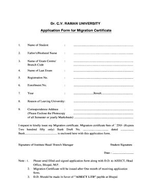 Cv Raman University Certificate - Fill and Sign Printable Template Online