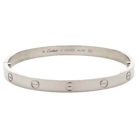 Cartier 18 Karat White Gold Love Bracelet at 1stDibs | cartier bracelet 750, 750 18 cartier ip ...