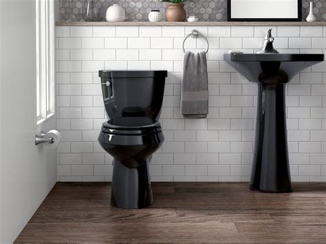 The black toilet: An unconventional bathroom accessory that's back | Black toilet, Black ...