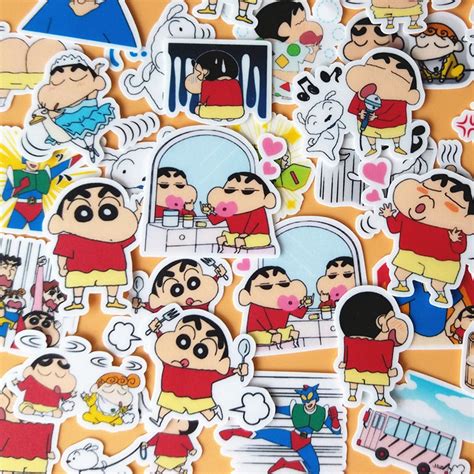 40 Pcs Crayon Shin-chan Sticker Pack/Anime Stickers/Decorative | Etsy