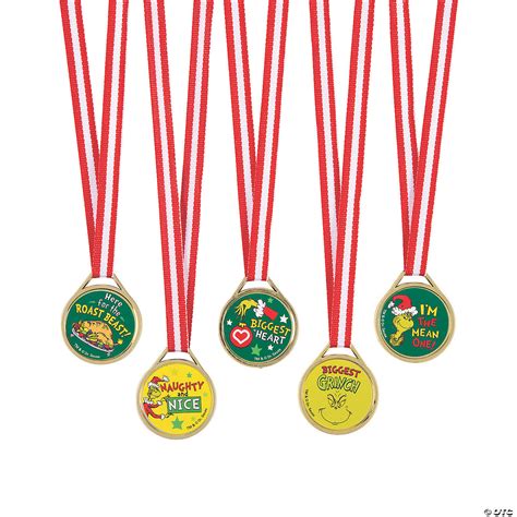 Dr. Seuss The Grinch Award Medals 50 Pieces - Themed Decorations