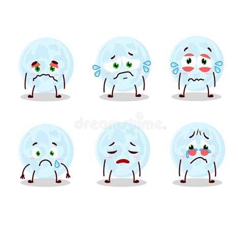 Sad Cartoon Moon stock illustration. Illustration of digital - 116520943