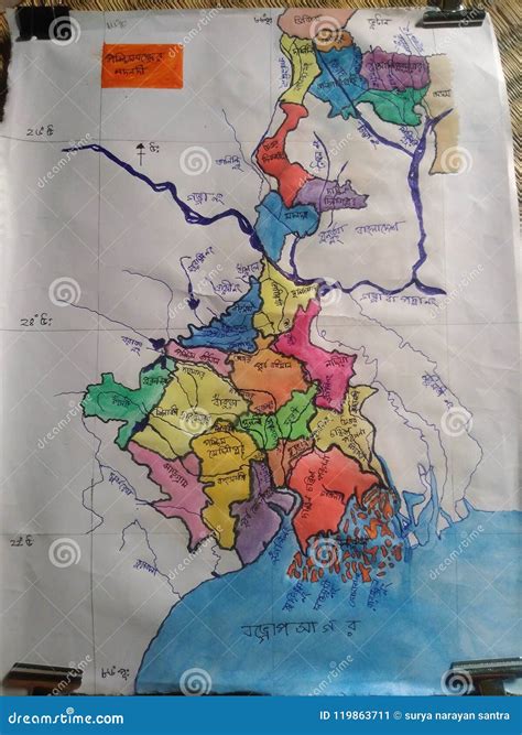 West bengal river map stock image. Image of west, bengal - 119863711