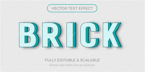 Premium Vector | Brick vector editable text effect