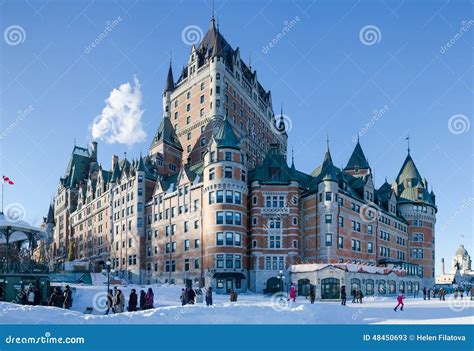 Chateau Frontenac In Winter Editorial Stock Photo - Image: 48450693