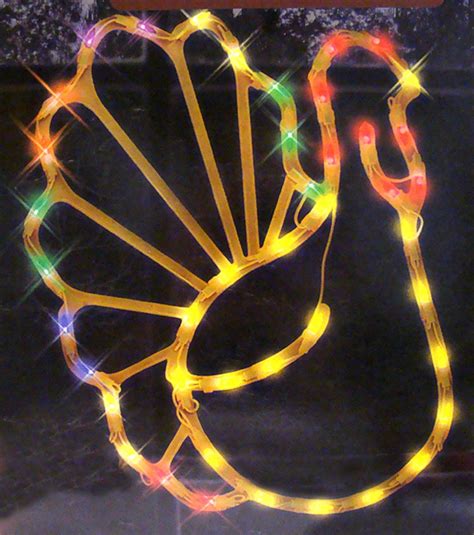 17" Lighted Thanksgiving Turkey Window Silhouette Decoration - Walmart.com