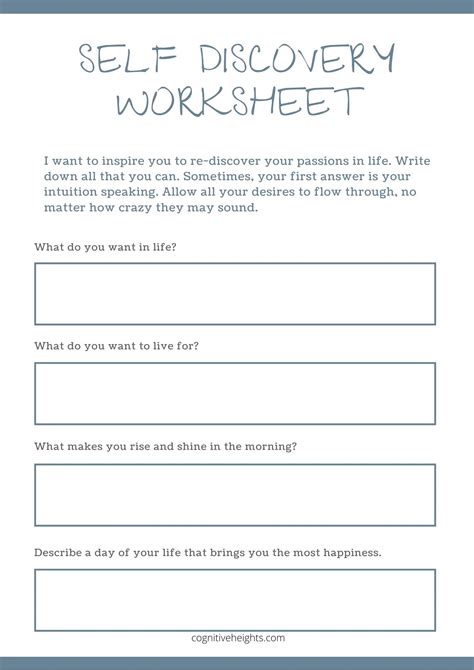 How to Figure Out What You Truly Want in Life + Free Self Discovery Worksheet - Cognitive Heights