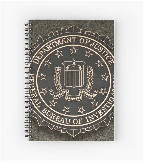 "FBI Crest" Spiral Notebook by owlHouseINK | Redbubble