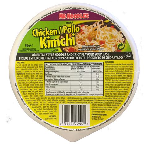 Mr Noodles Kimchi Chicken, 12 x 86g | Costco UK