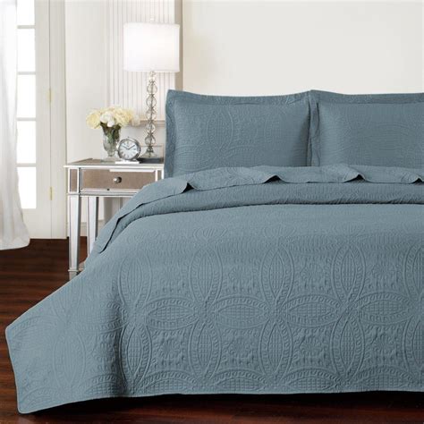 Mellanni Bedspread Coverlet Set Spa Blue - Comforter Bedding Cover ...