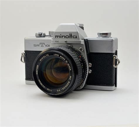 Minolta SR-T 101 35mm manual focus SLR camera w/ Minolta mc Rokkor - PG 50mm f/1.4 Amazing Lens ...