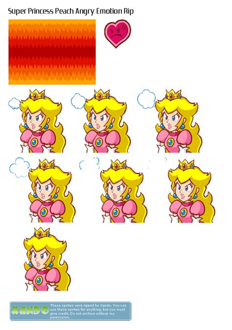 DS / DSi - Super Princess Peach - Rage Peach - The Spriters Resource