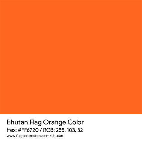 Bhutan flag color codes