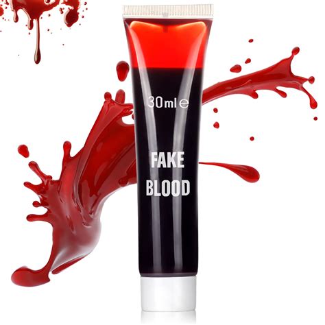 Amazon.com : 1oz (30ml) Halloween Fake Blood Makeup - Washable ...