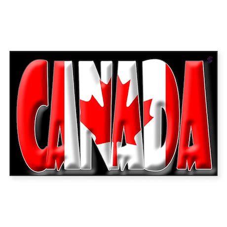 Word Art Flag of Canada Rectangle Decal by coolcups