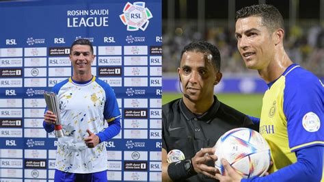 Cristiano Ronaldo proudly poses with his Saudi Pro League Player of the ...