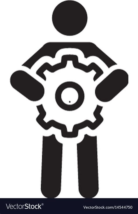 Technical support icon flat design Royalty Free Vector Image