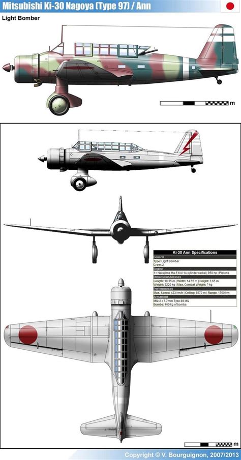 Mitsubishi Ki-30 or Type 97 "Ann" ' Japanese light bomber Imperial ...