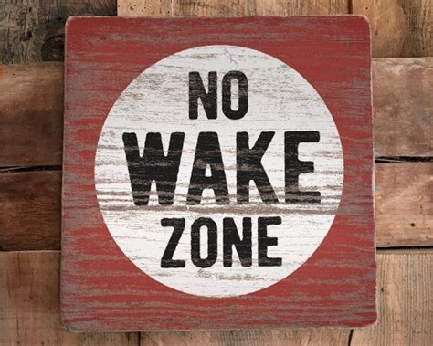 No Wake Zone Sign, Lake Sign, Boating Sign - Etsy | Beach house decor ...