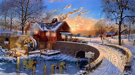 Christmas Snow Village, real christmas village HD wallpaper | Pxfuel