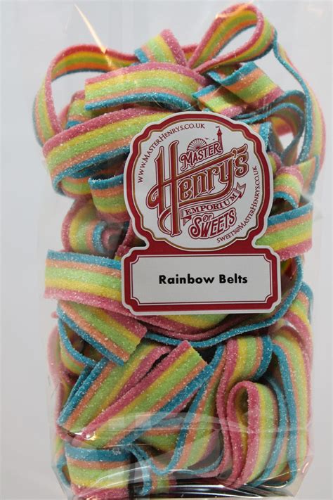 Multi-Coloured Sour Rainbow Belts • Master Henry's Emporium of Sweets