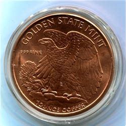 1 ounce .999 fine copper Golden State Mint coin,1 oz copper coin,Liberty