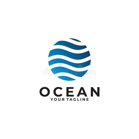 Ocean Logo Vector Design Template Stock Vector - Illustration of liquid, deep: 243919570