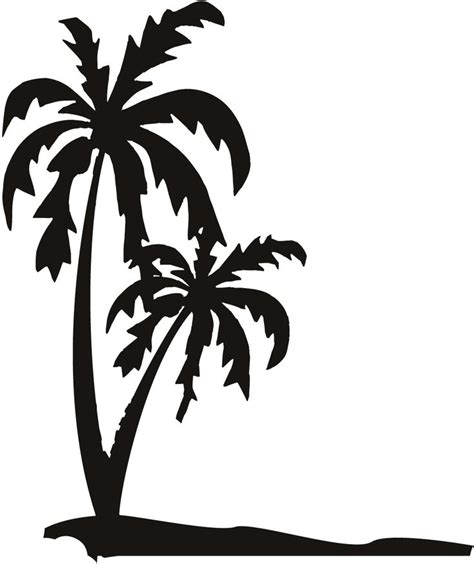 Tropical Island Silhouette at GetDrawings | Free download