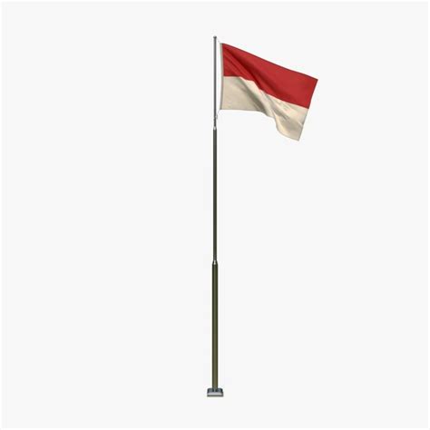 Animated Indonesia Flag 3D model - TurboSquid 1797654