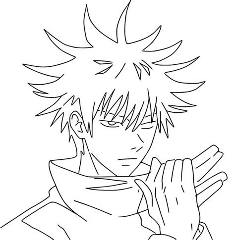 Coloring page Jujutsu Kaisen : Megumi Fushiguro 6